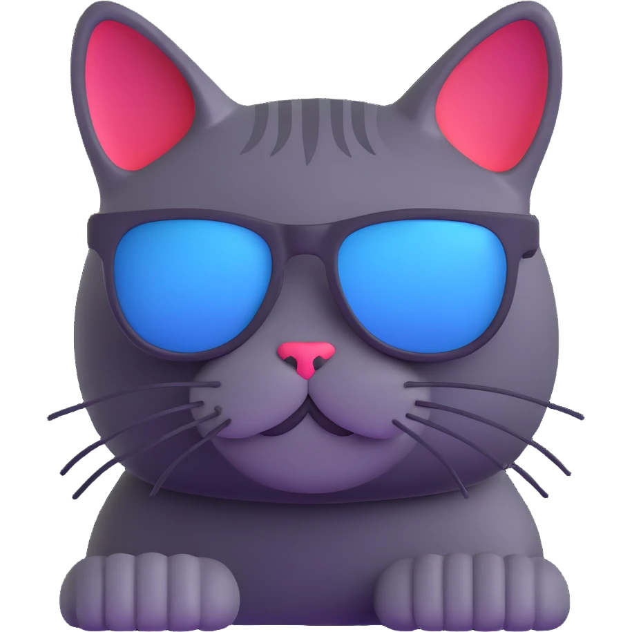 cat wearing sunglasses emoji