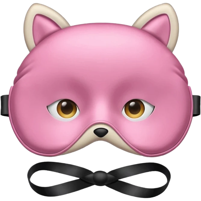 isolated girly silky sleep mask for better sleep emoji