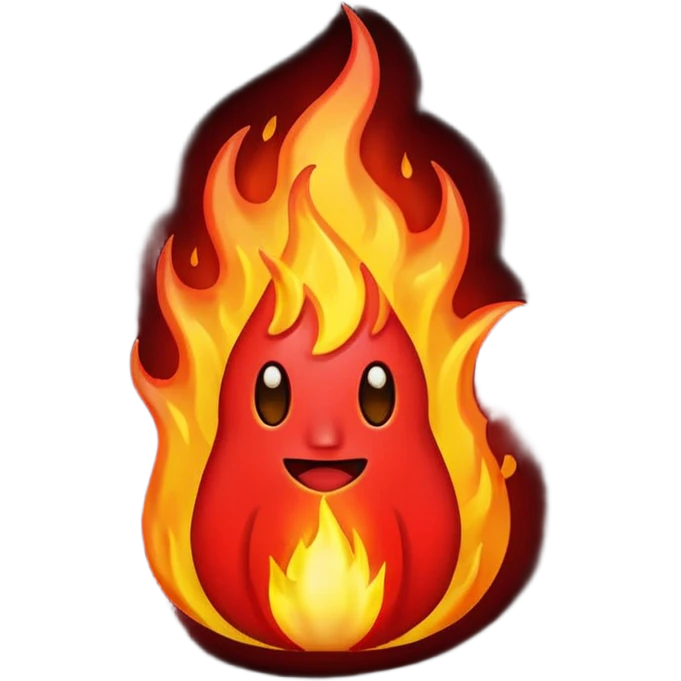 A crackling small red flame emoji
