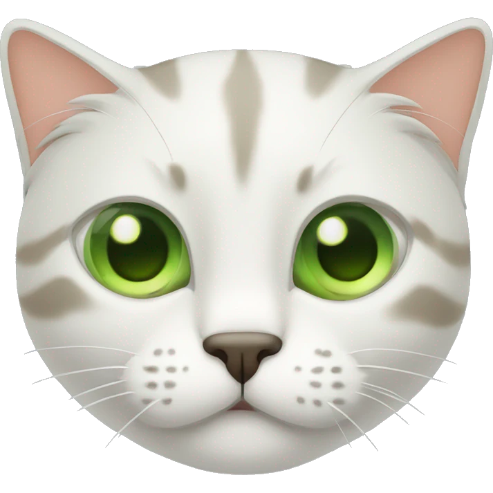 un gato casi durmiendo con ojos verdes emoji
