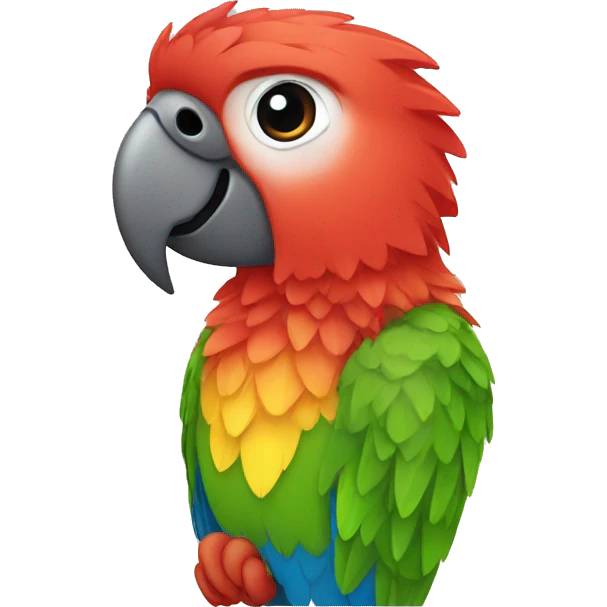 parrot isolated emoji