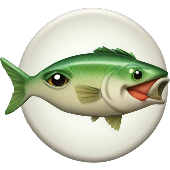 Arrow in fish eye emoji