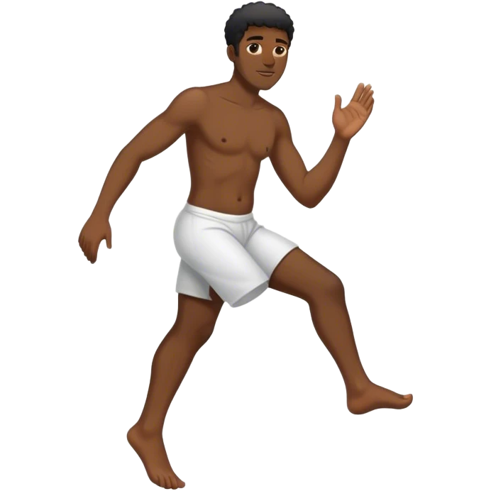Black guy with toes out emoji