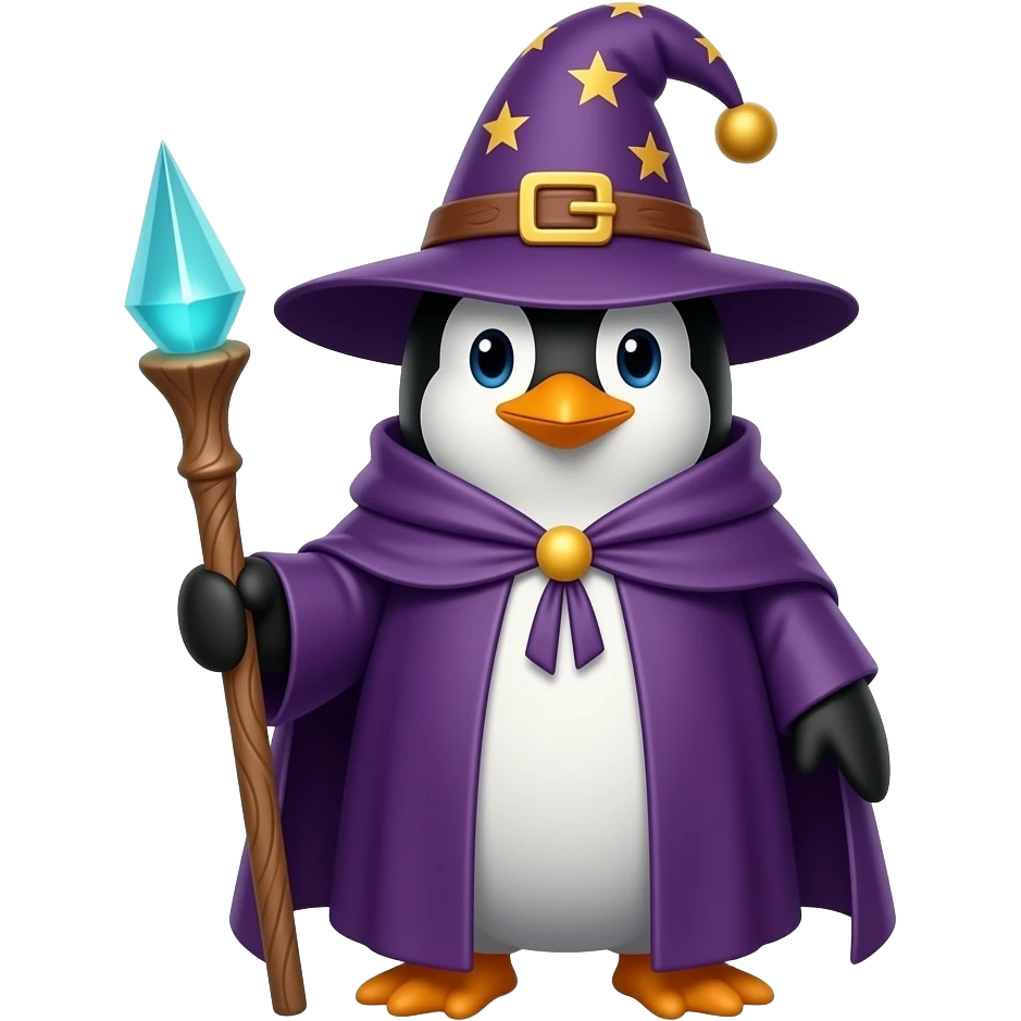 Penguin Wizard emoji