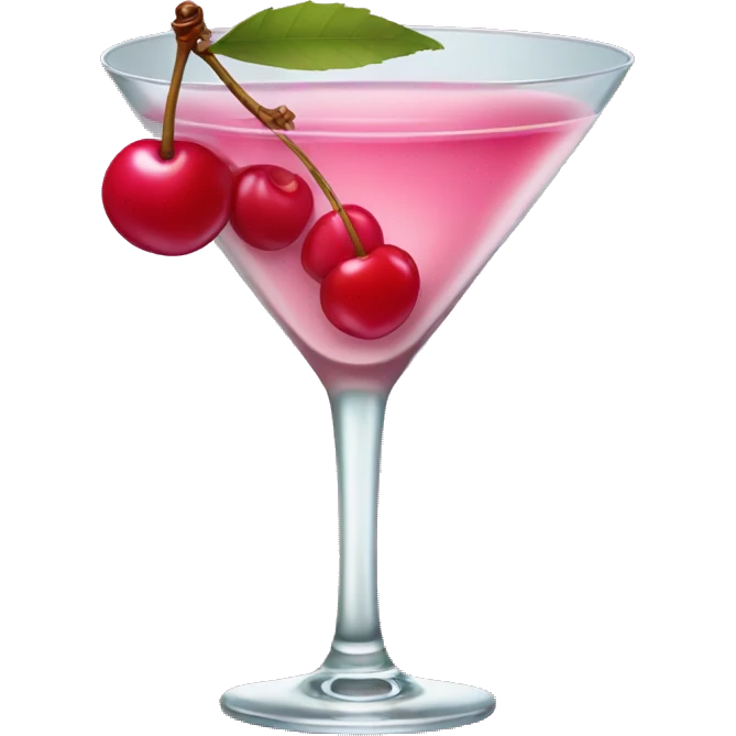 Pink cherry martini  emoji