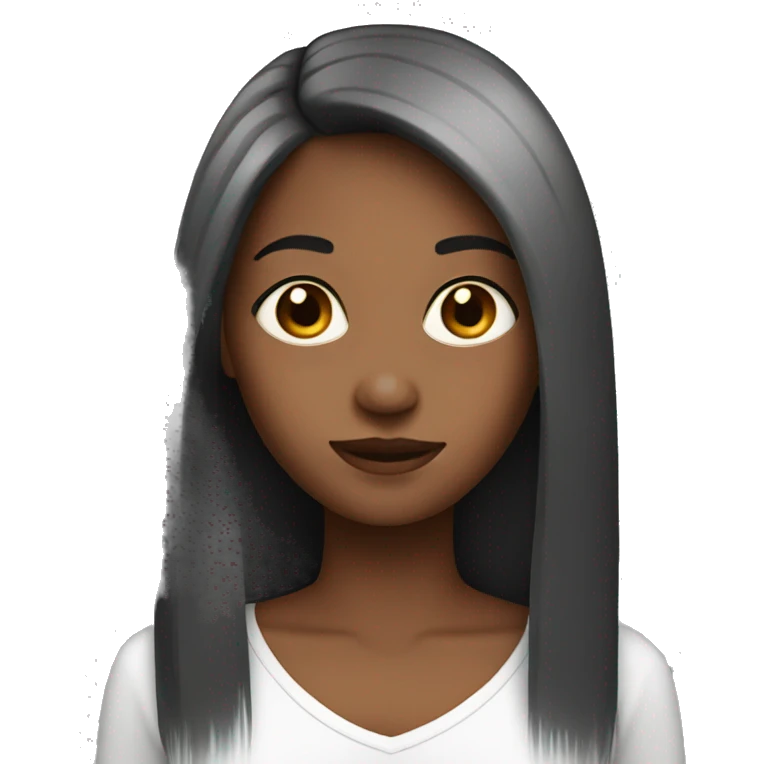 Straight hair girl emoji