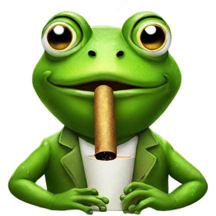 frog smoking emoji