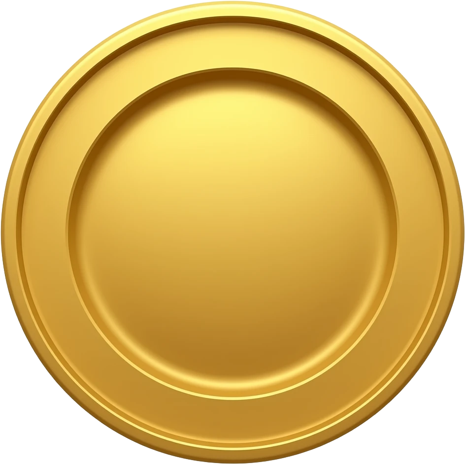 Круглая плоская золотая резная тарелка emoji