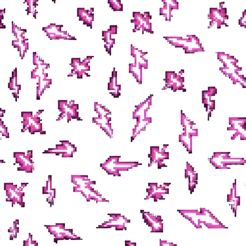 Pink lightning bolt with rock and roll stars emoji