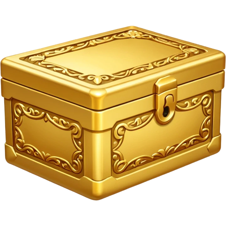 open Gold box frontview emoji