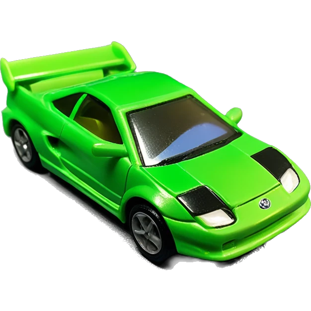 Hot Wheels 2004 Mainline First Editions Tooned Toyota MR2 Green rc car emoji