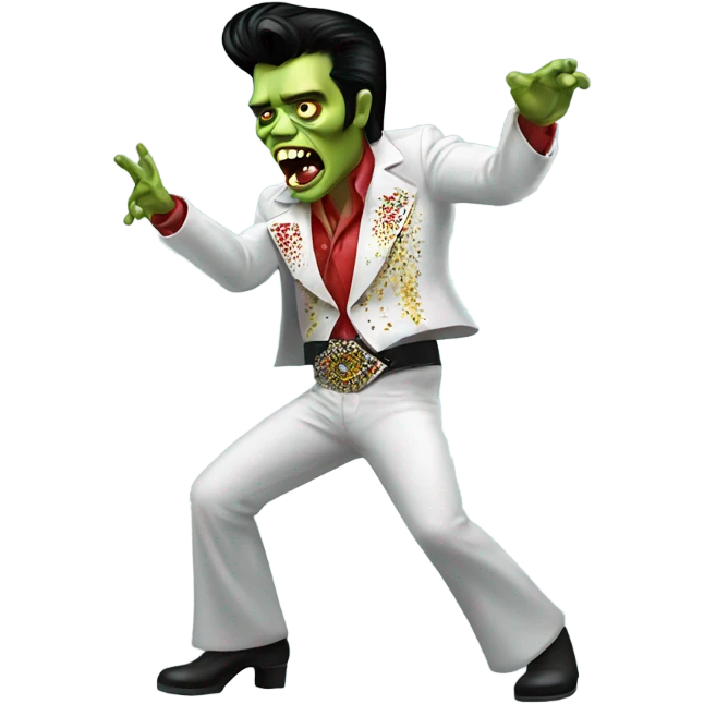 elvis zombie dancing emoji