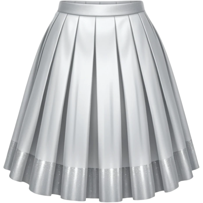 white sparkly skirt emoji