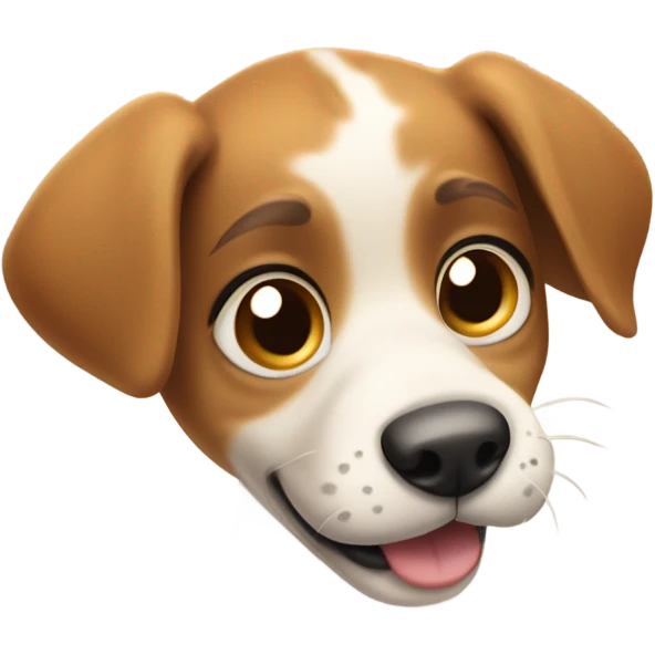 Adorable puppy giving kisses emoji