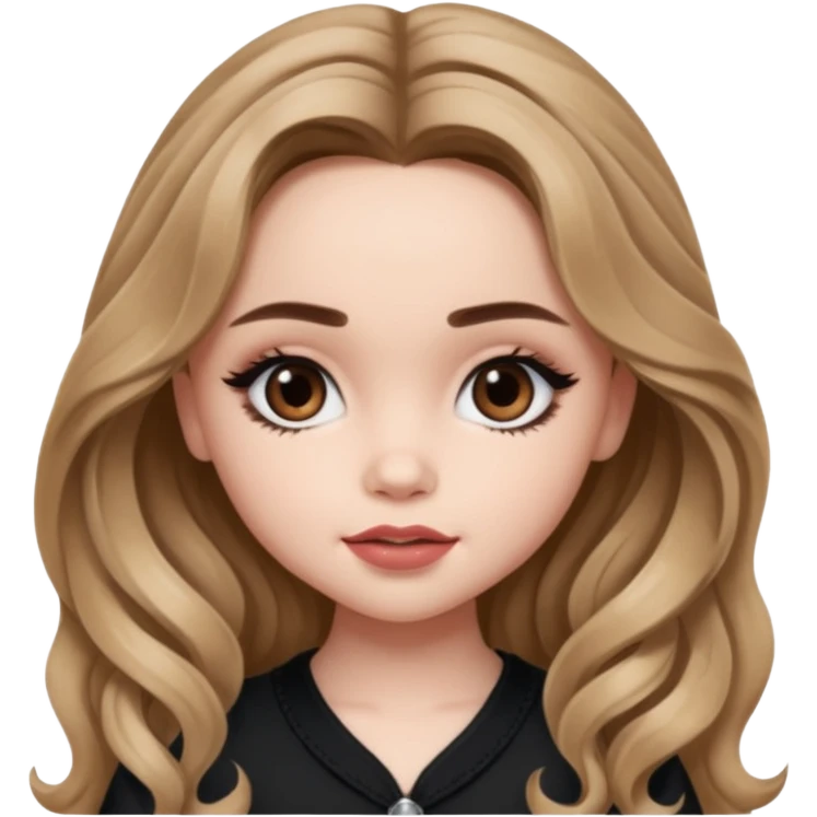 pretty bratz baddie, sabrina carpenter, long wavy hair emoji