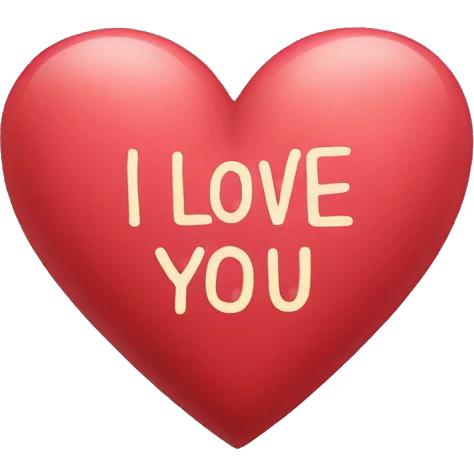 A heart that says i love you in it  emoji