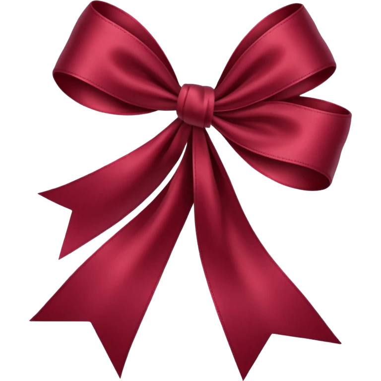 burgundy red ribbon emoji