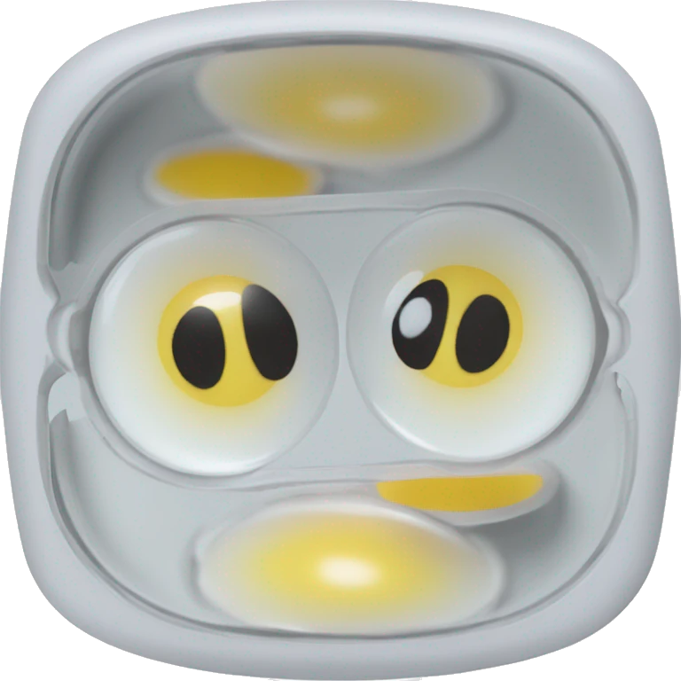 disposable left and right prescription contact lens case emoji