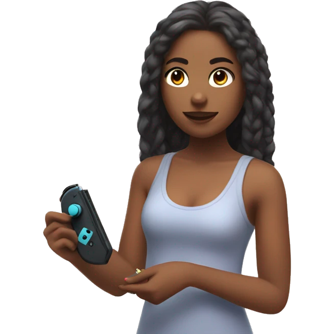 Self care girl playing nintendo switch emoji