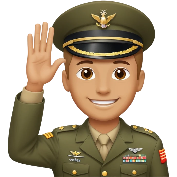 It's a man who makes the military salute smiling emoji