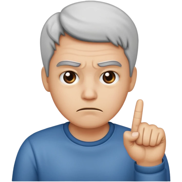 Head frowning and wagging a finger emoji