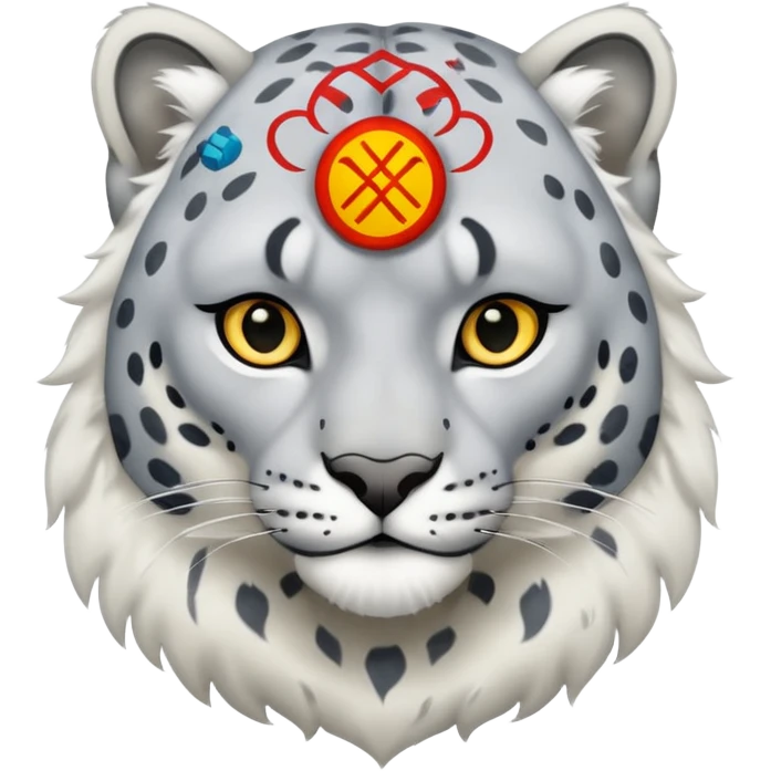 снежный барс - символ Кыргызстана.  я хочу получить картину снежного барса. Тело должно выглядеть как у человек в полный рост emoji