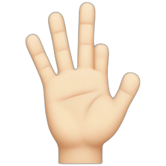 one finger of man palm emoji