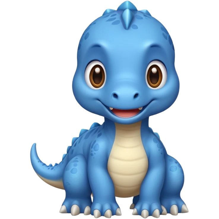 baby blue dinosaur cartoon emoji