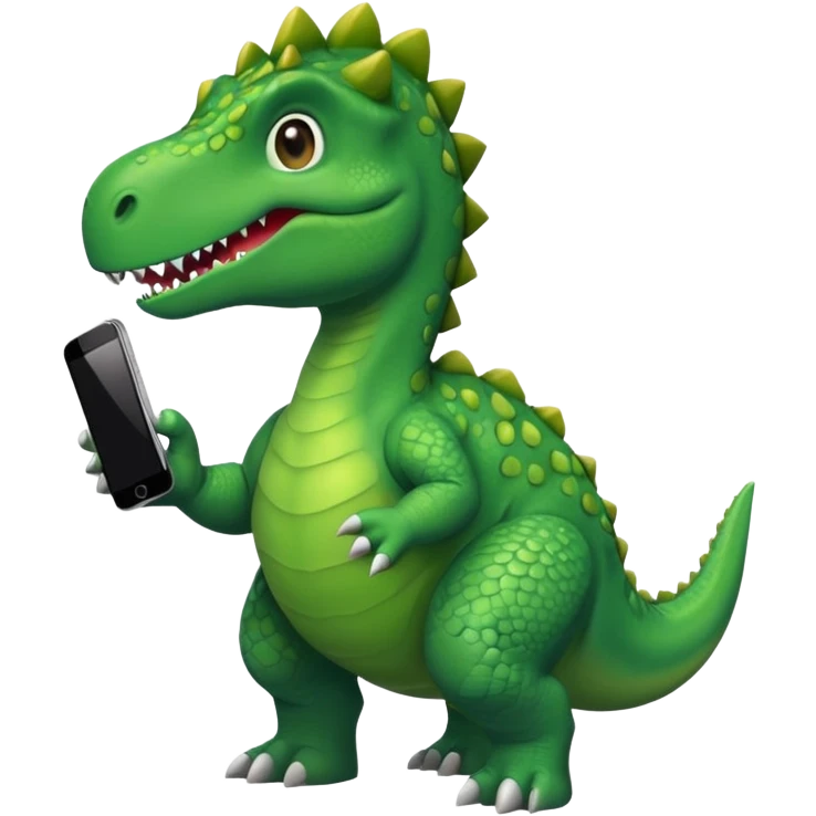 Dinosaur with a iPhone 19 emoji
