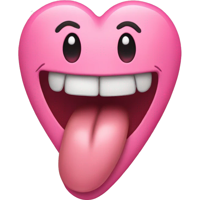 tongue out with a heart on it emoji