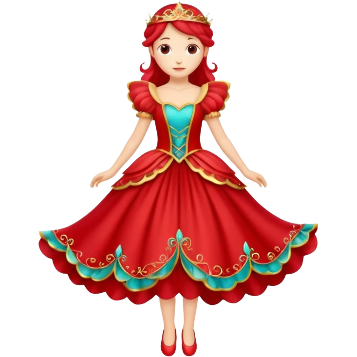 Fairy Tale Costume including red and other colors emoji