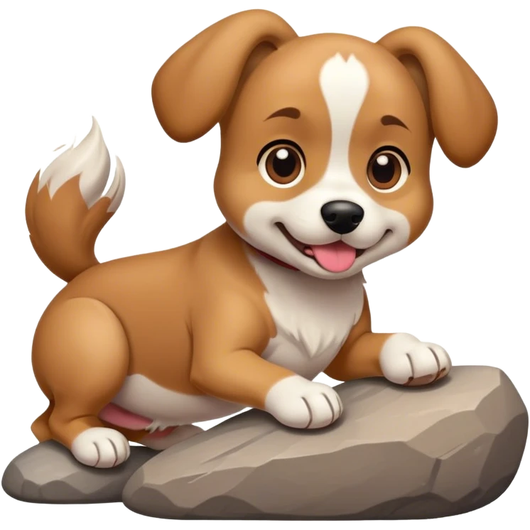 Dog playing rock  emoji