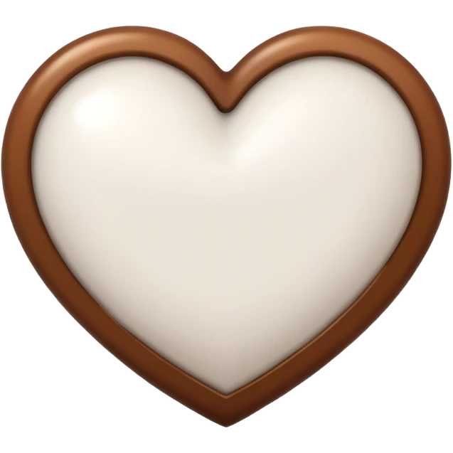 White and brown heart  emoji