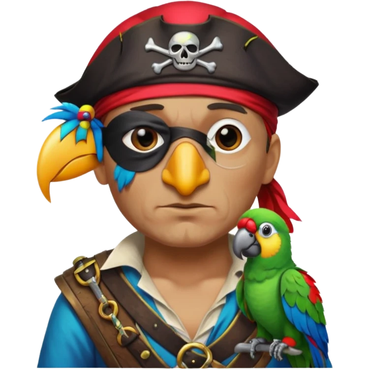 pirate and parrot emoji