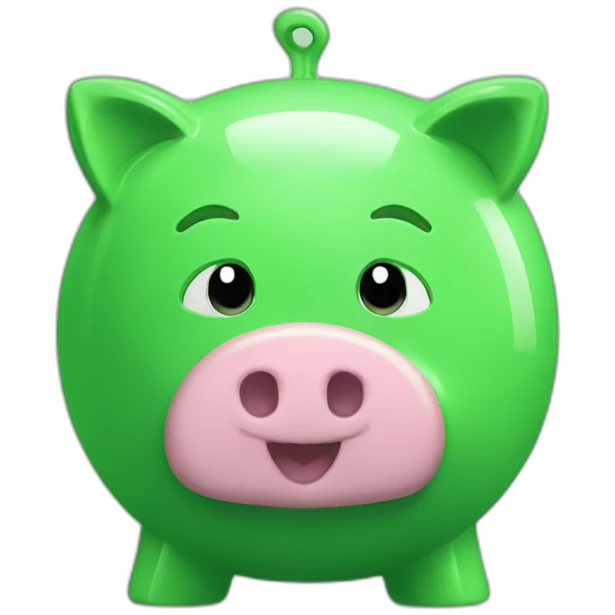green piggy bank large emoji