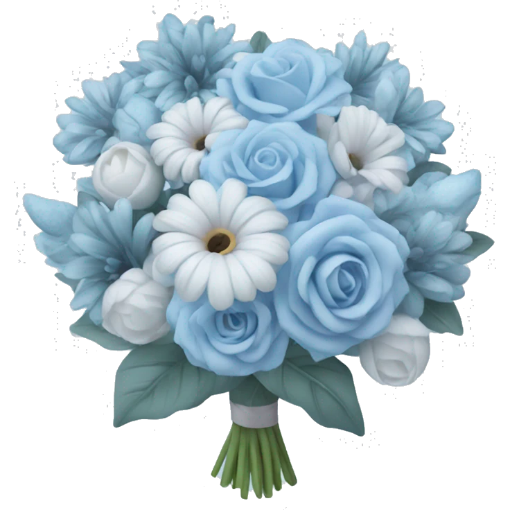 Pastel blue bouquet  emoji