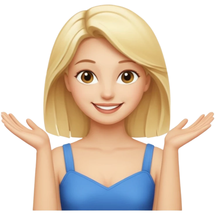 blonde girl in a graceful pose posing for the camera emoji