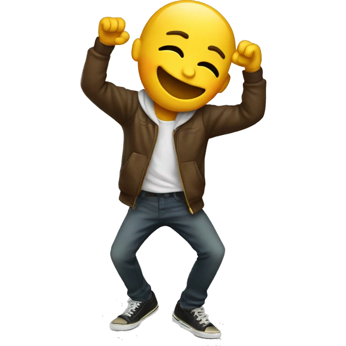 A character doing dab emoji