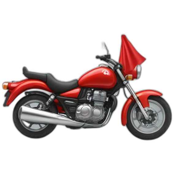 quelqu'un sur une moto avec le drapeau du Maroc derrière emoji