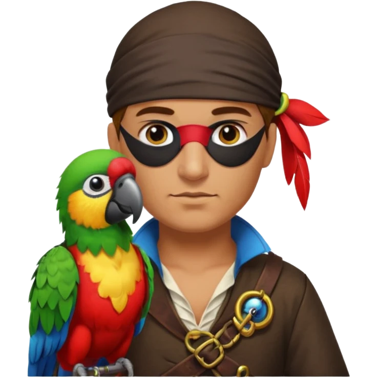 pirate and parrot emoji