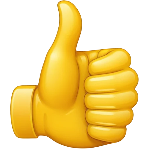 thumbs up emoji, positive and bold emoji