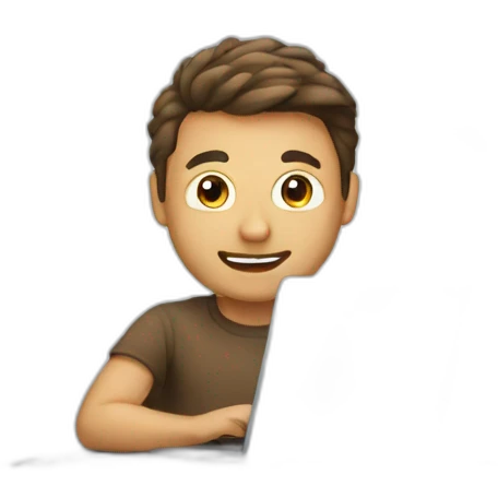 guy using laptop emoji