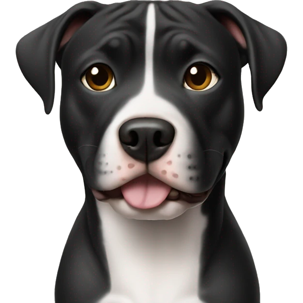 Dog pitbul black emoji