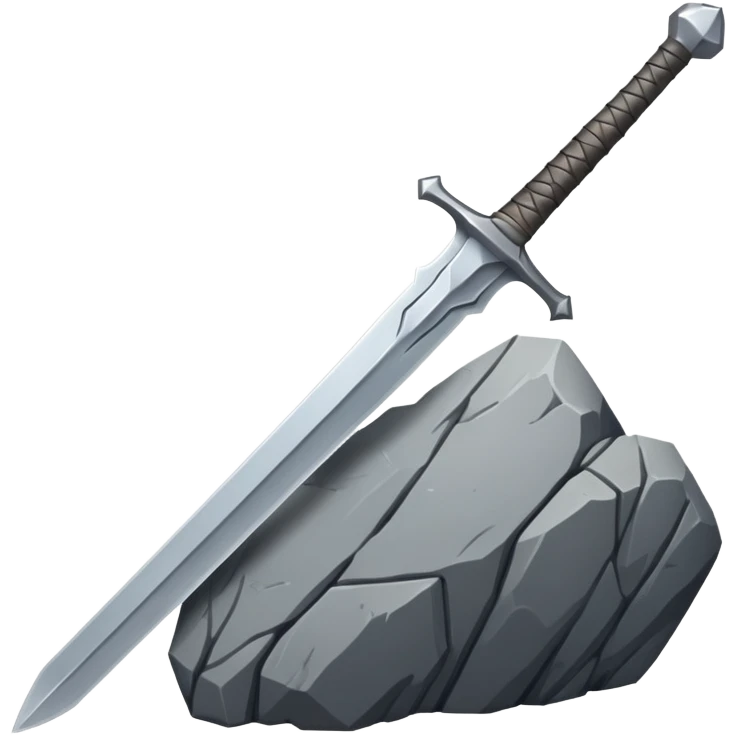 a sword with a rock on its tip emoji
