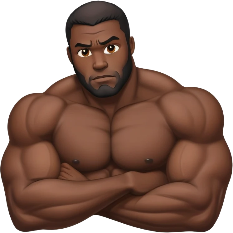 Giant black dude emoji