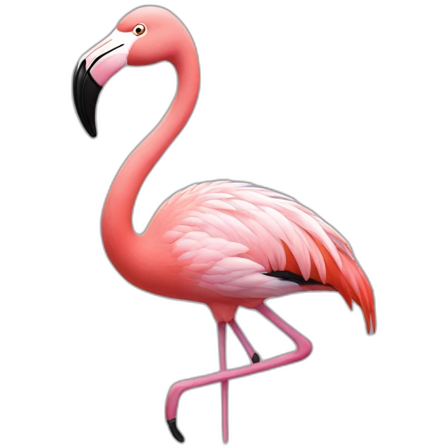 flamingo with airpods emoji