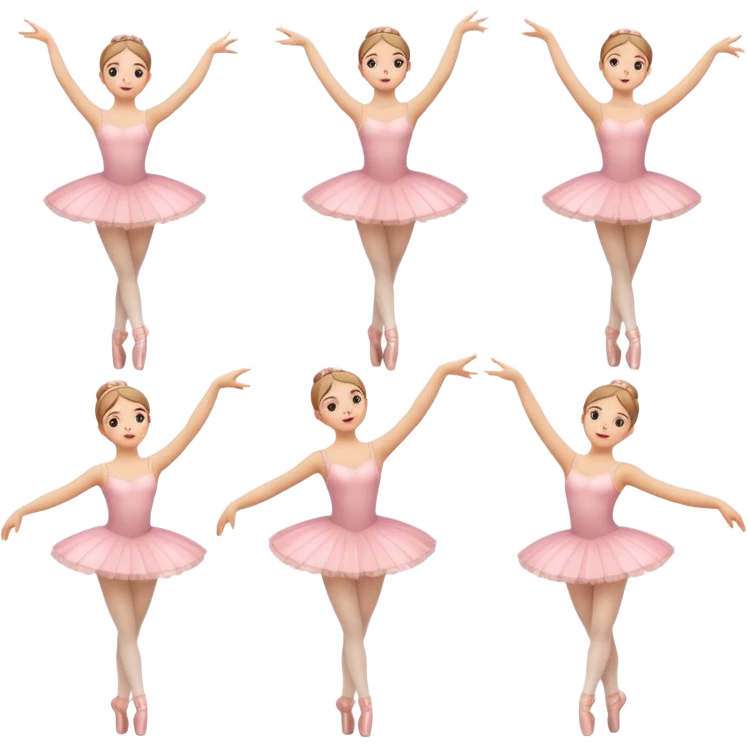 Make ballerina emojis full body in different dance positions  emoji