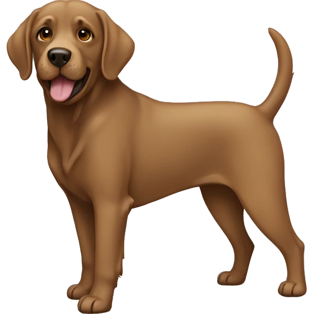 Brown labra doodle  emoji