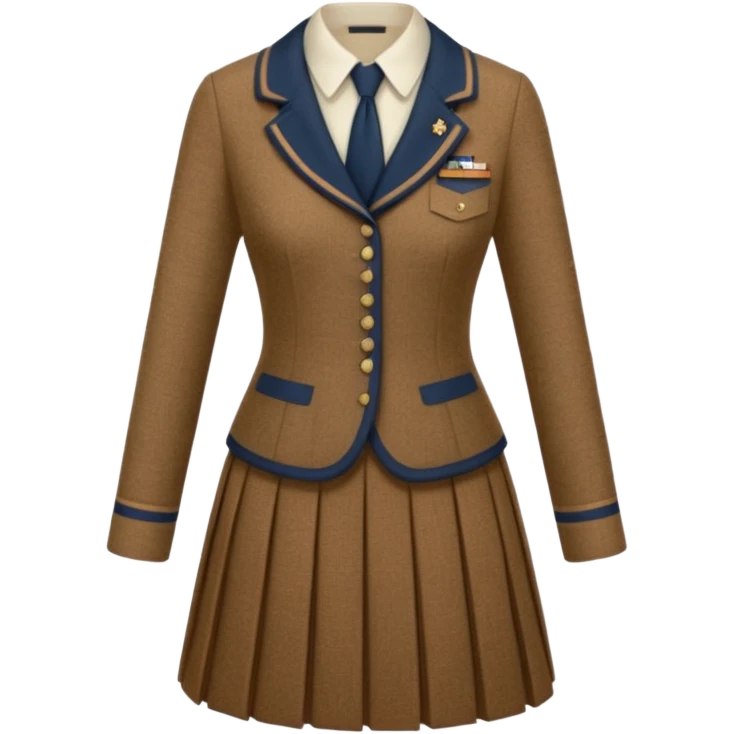 Old antique vintage academia uniform dress clothing neatly folded emoji