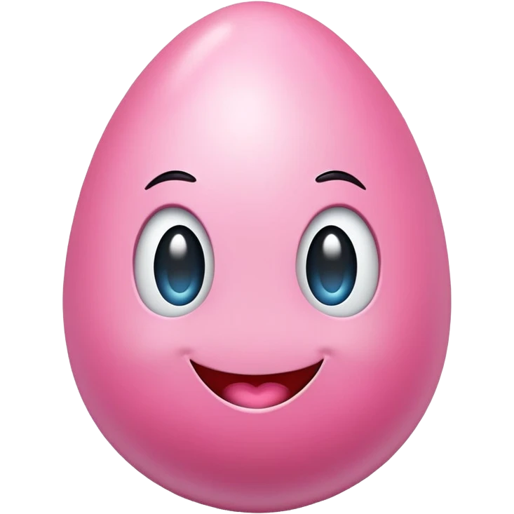 Happy pink easter egg  emoji